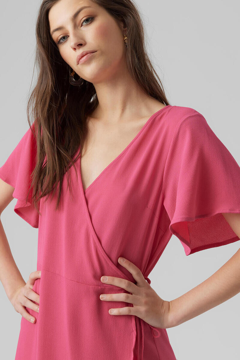 

Платье миди с запахом Vero Moda, розовый