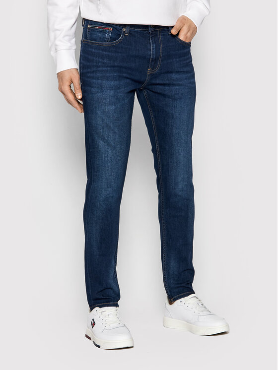 Узкие зауженные джинсы Tommy Jeans, синий