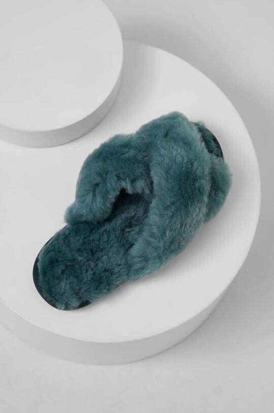 

Шерстяные тапочки Answear Lab, синий