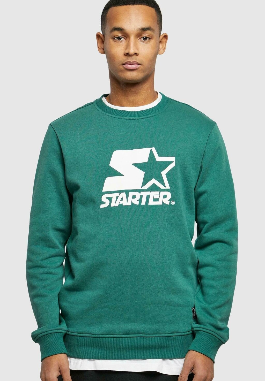 Толстовка LOGO CREWNECK Starter, цвет darkfreshgreen толстовка essential crewneck starter цвет palewhite