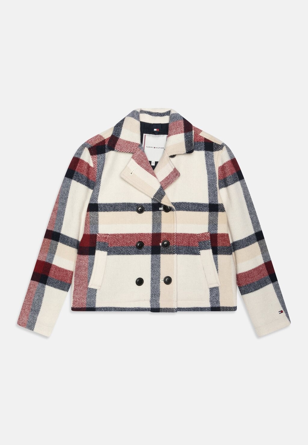 

Короткое пальто Check Peacoat Tommy Hilfiger, цвет ivory/multi-coloured