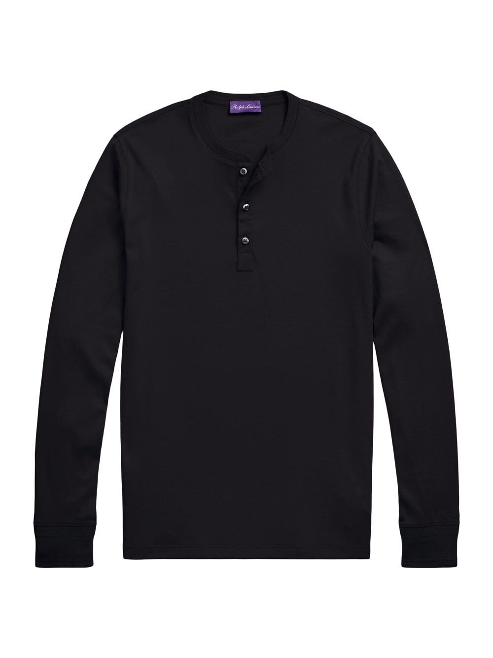 

Футболка Henley с длинными рукавами Ralph Lauren Purple Label, черный