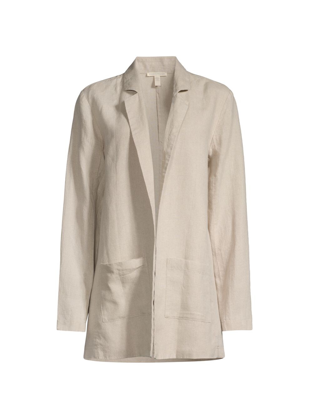 

Длинный льняной блейзер Eileen Fisher, бежевый