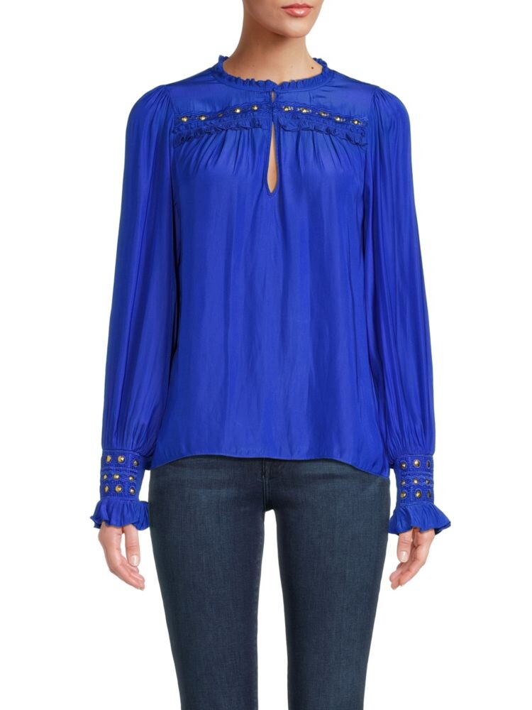 

Топ Maren Bell с рукавами-капельками Ramy Brook, цвет Royal Blue