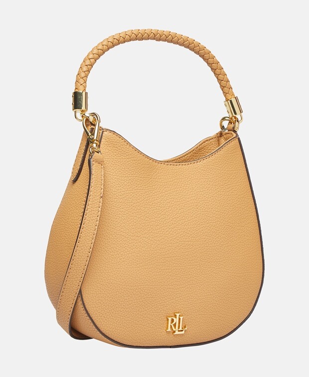 

Кожаная сумка через плечо Lauren Ralph Lauren, бежевый