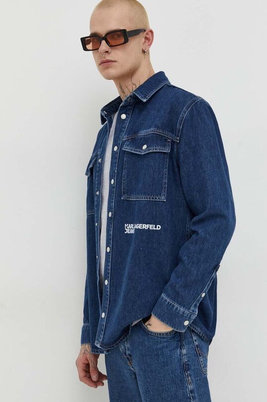

Джинсовая рубашка Karl Lagerfeld Jeans, темно-синий