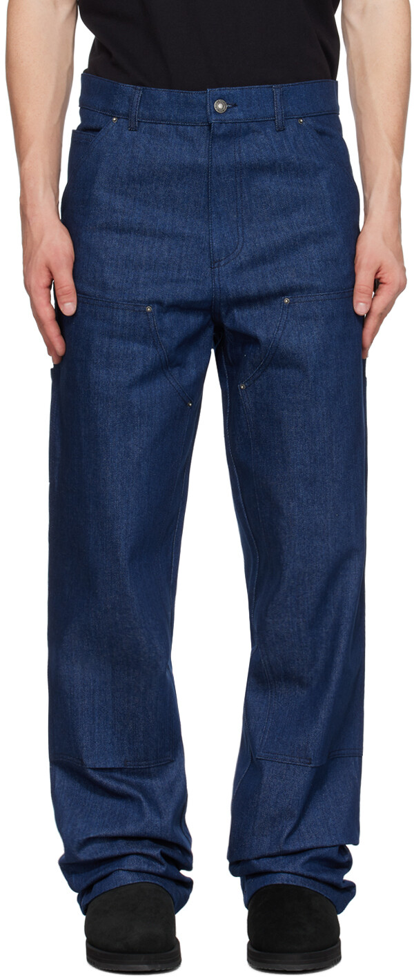 

Рабочие джинсы цвета индиго с двойным коленом Sky High Farm Workwear