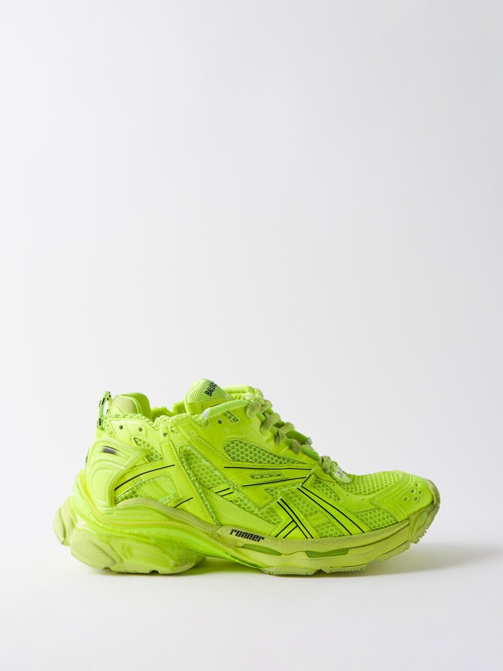 

Кроссовки из беговой сетки и искусственной кожи Balenciaga, желтый