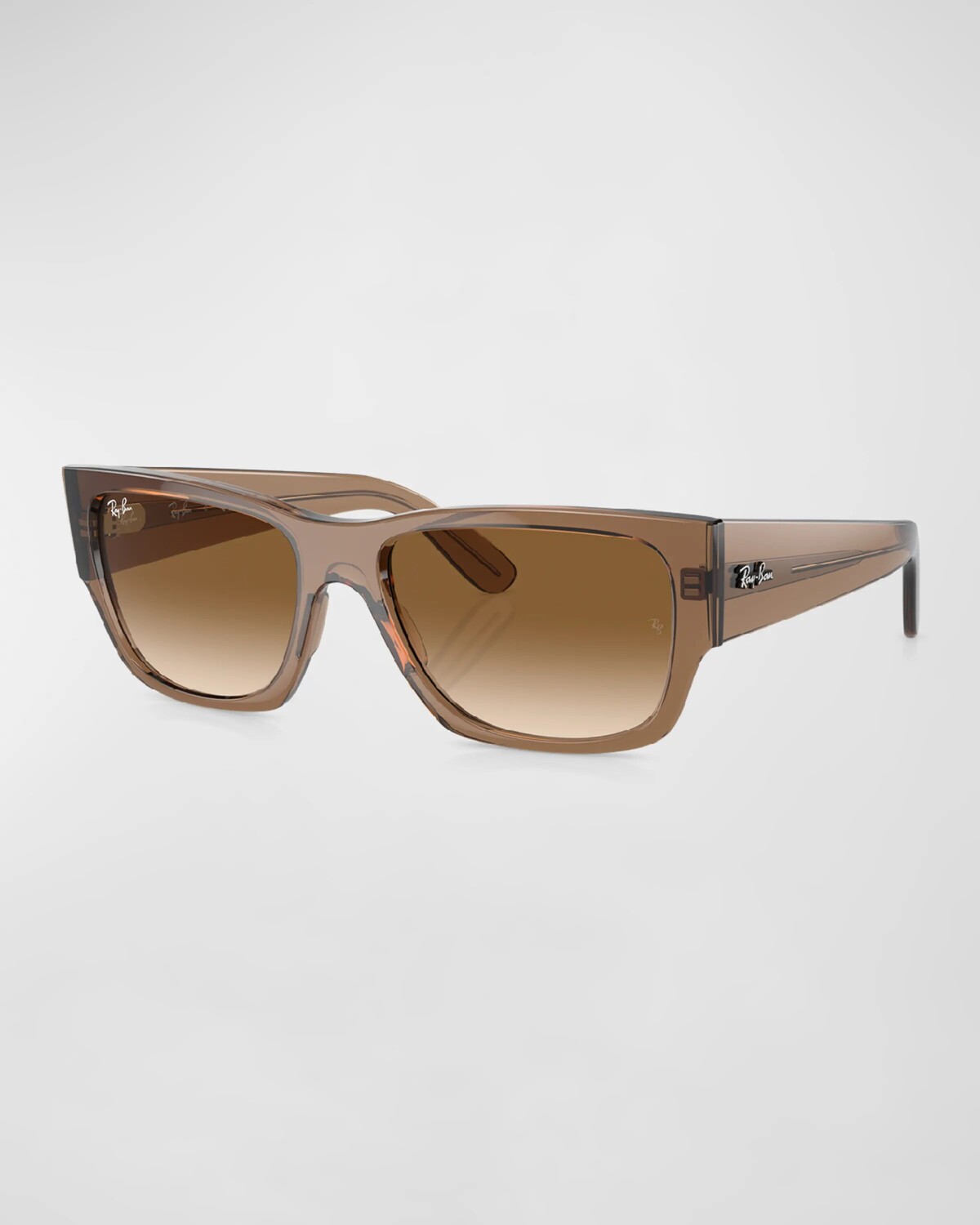 

Пластиковые прямоугольные солнцезащитные очки Carlos Ray-Ban, темно-коричневый