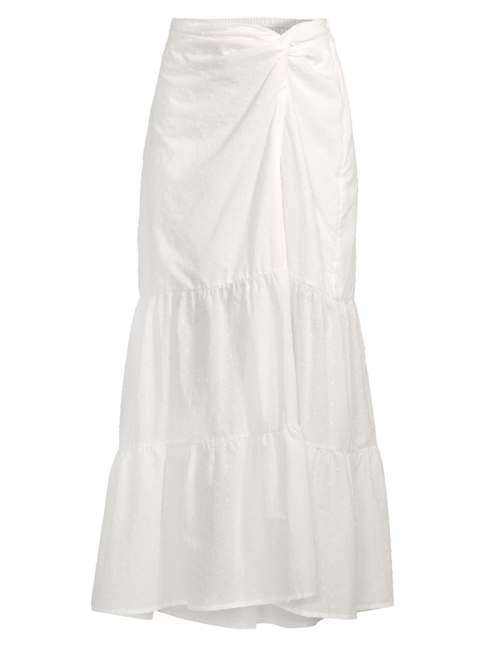 Хлопковая макси-юбка Valentina Peixoto, белый цена и фото