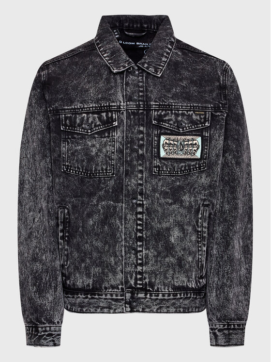 Джинсовая куртка стандартного кроя Volcom, черный джинсовая куртка стандартного кроя colin s черный