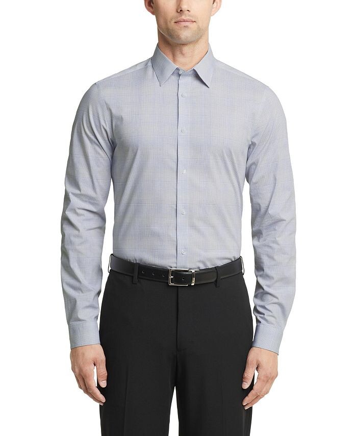 

Мужская классическая рубашка Slim Fit из стали без морщин Calvin Klein, синий