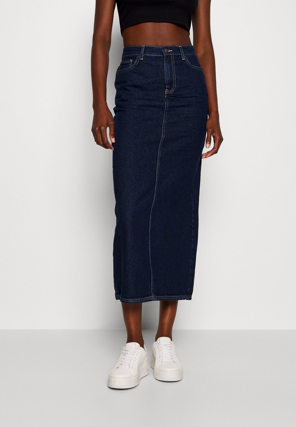 

Топ Vaquera ONLY Tall ONLSOPHIE MIDI ЮБКА С РАЗРЕЗОМ НАЗАД, цвет dark blue denim