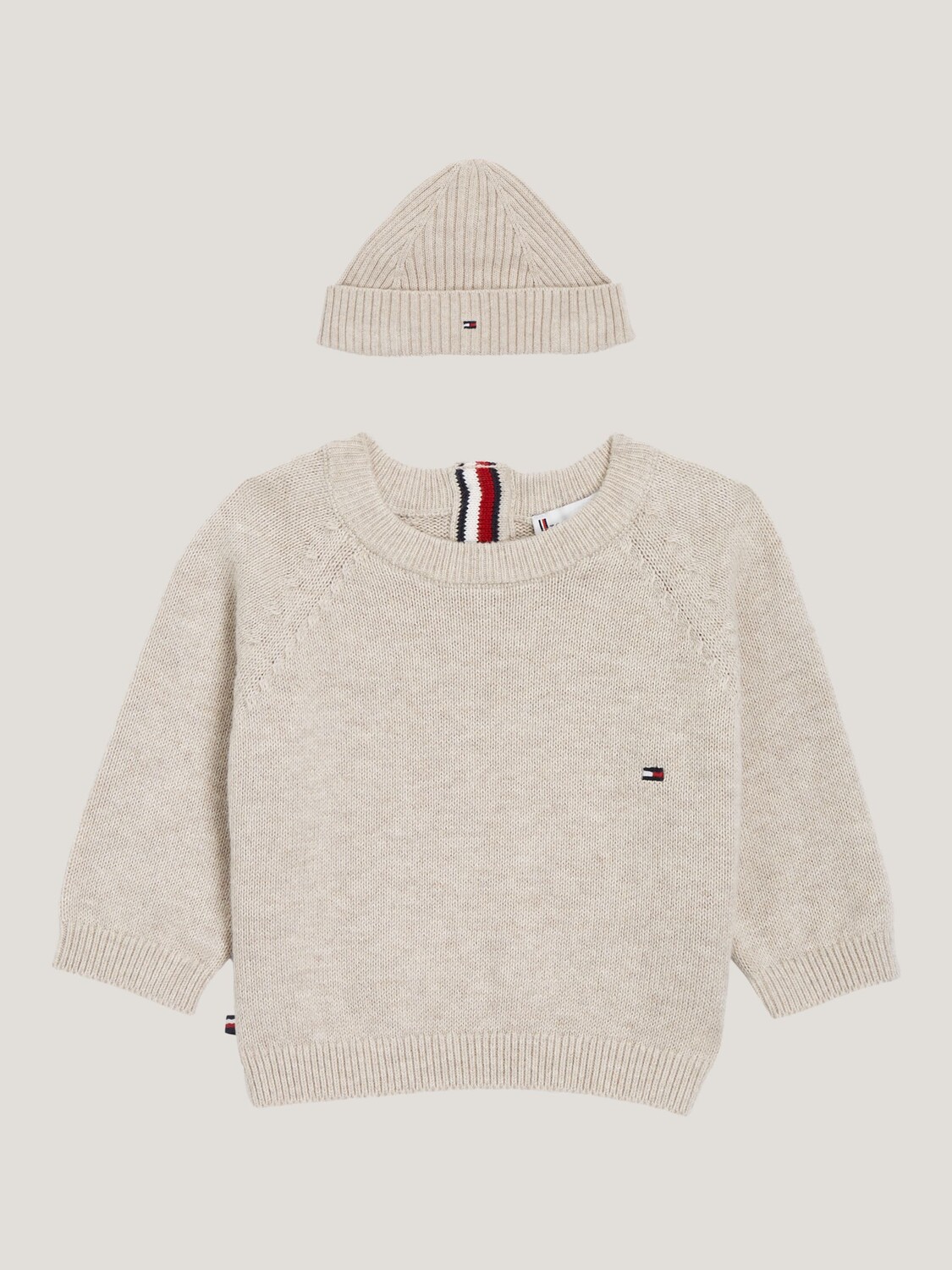 

Подарочный набор из джемпера и шапки Baby Signature Tommy Hilfiger, меринос меланж