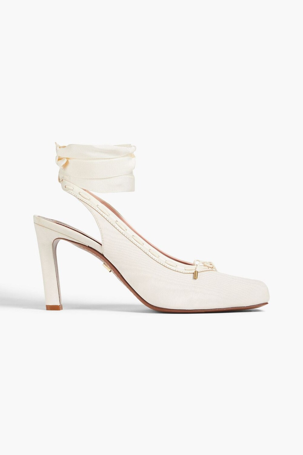 

Муаровые туфли Chisel Toe Ballerina 85 ZIMMERMANN, кремовый, Бежевый