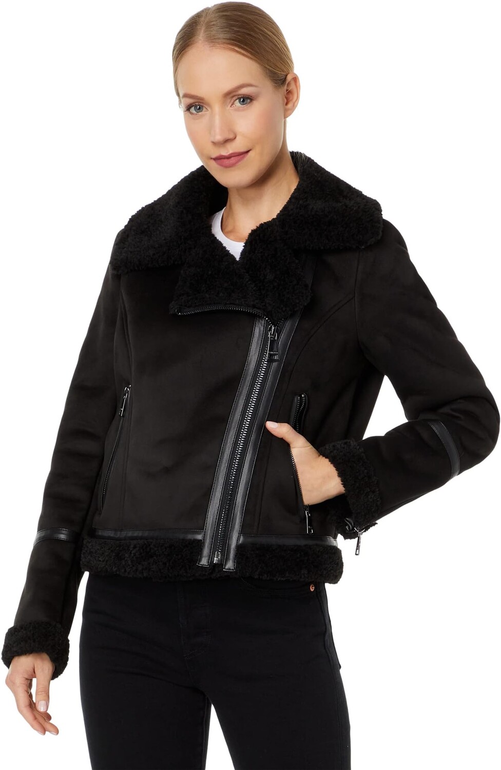 

Куртка Short Faux Shearling Calvin Klein, черный