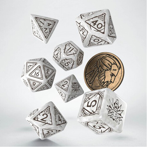 

Игровые кубики The Witcher Dice Set: Geralt – The White Wolf