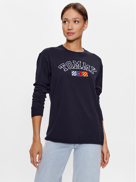 

Блузка оверсайз Tommy Jeans, синий