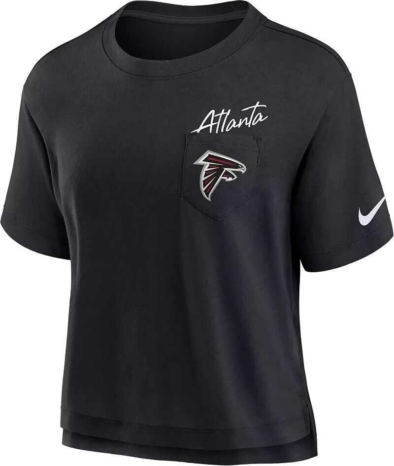 

Женская черная футболка с карманом Nike Atlanta Falcons