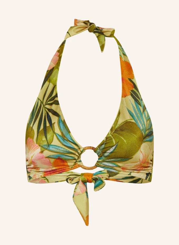 

Топ бикини с вырезом халтер island tropical Lauren Ralph Lauren, зеленый