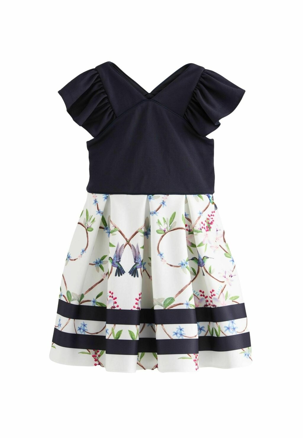

Летнее платье Frilled Sleeve Mockable Baker by Ted Baker, цвет navy