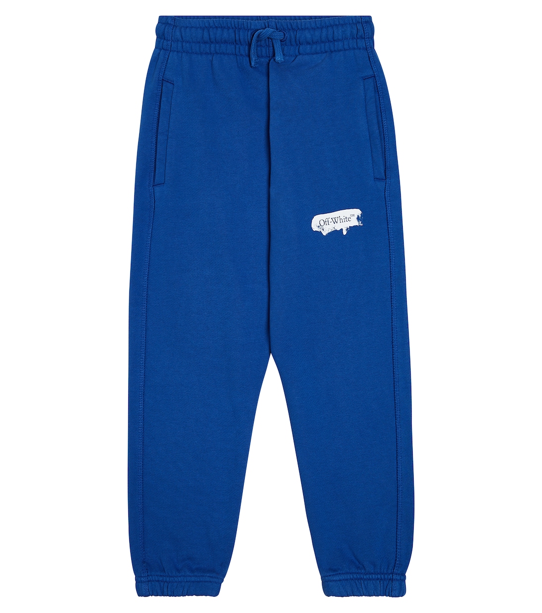 Спортивные брюки из хлопкового джерси с логотипом Off-White Kids, синий