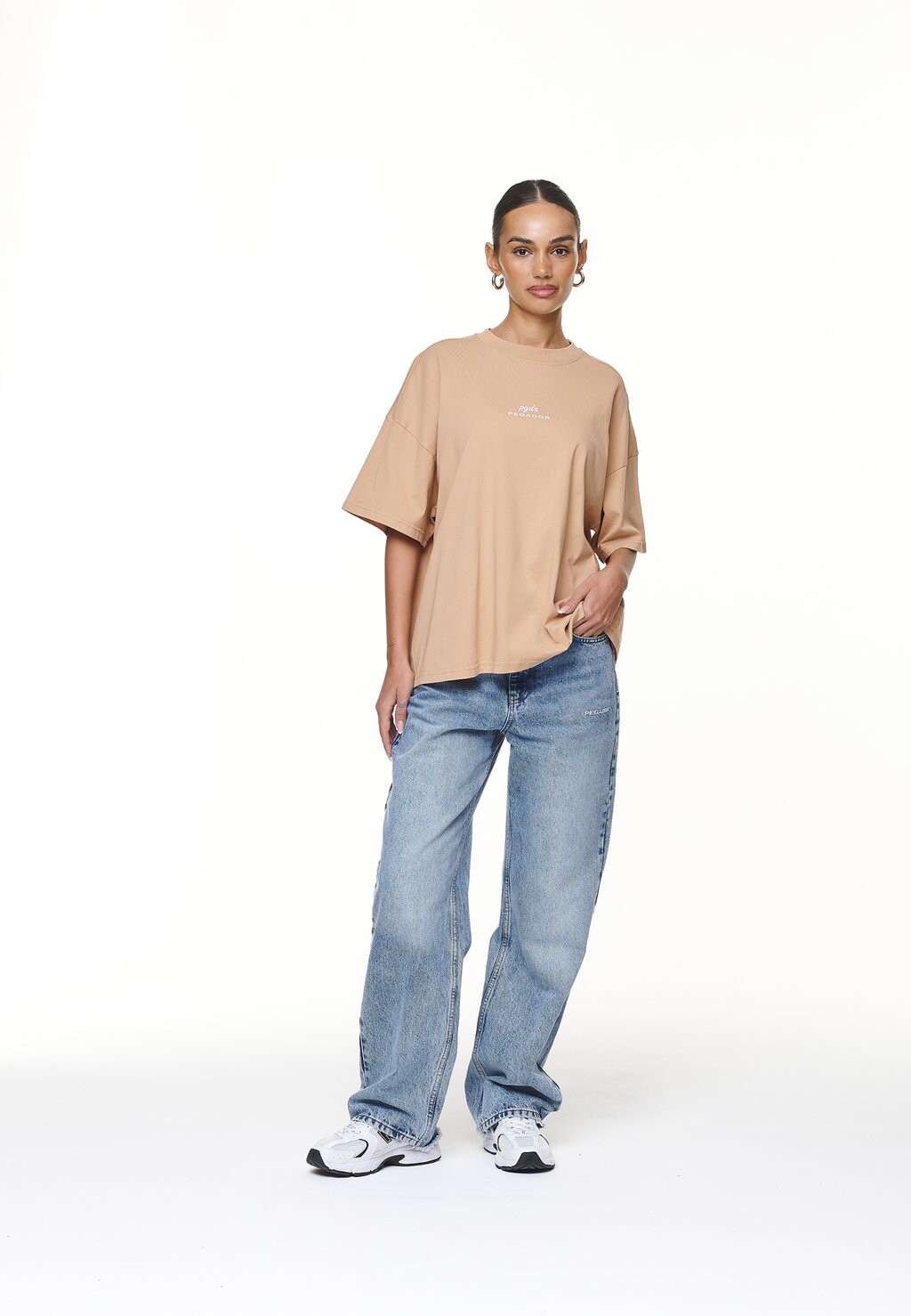 

Футболка с принтом YUNTA HEAVY OVERSIZED TEE Pegador, песочный