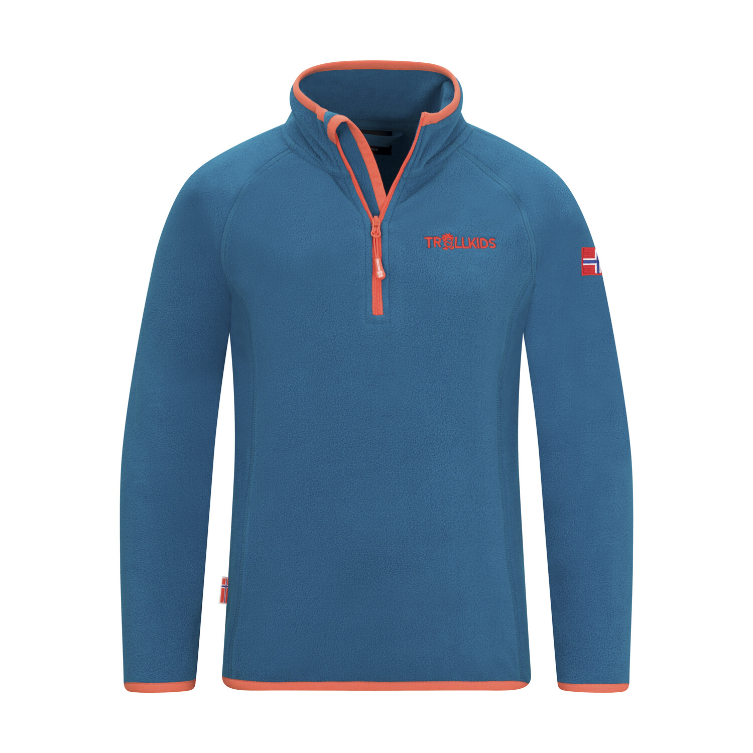 

Пуловер Trollkids Fleece Nordland, цвет Atlantisblau/Orange