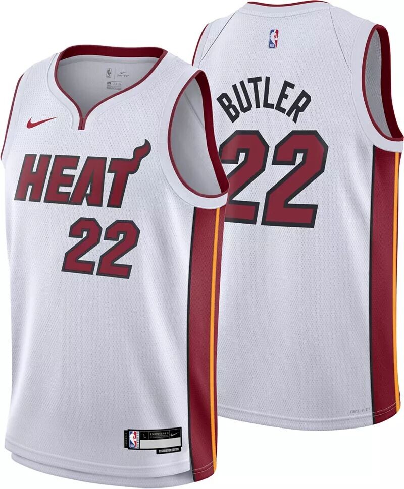 

Белая майка Nike Youth Miami Heat Джимми Батлера № 22 Swingman