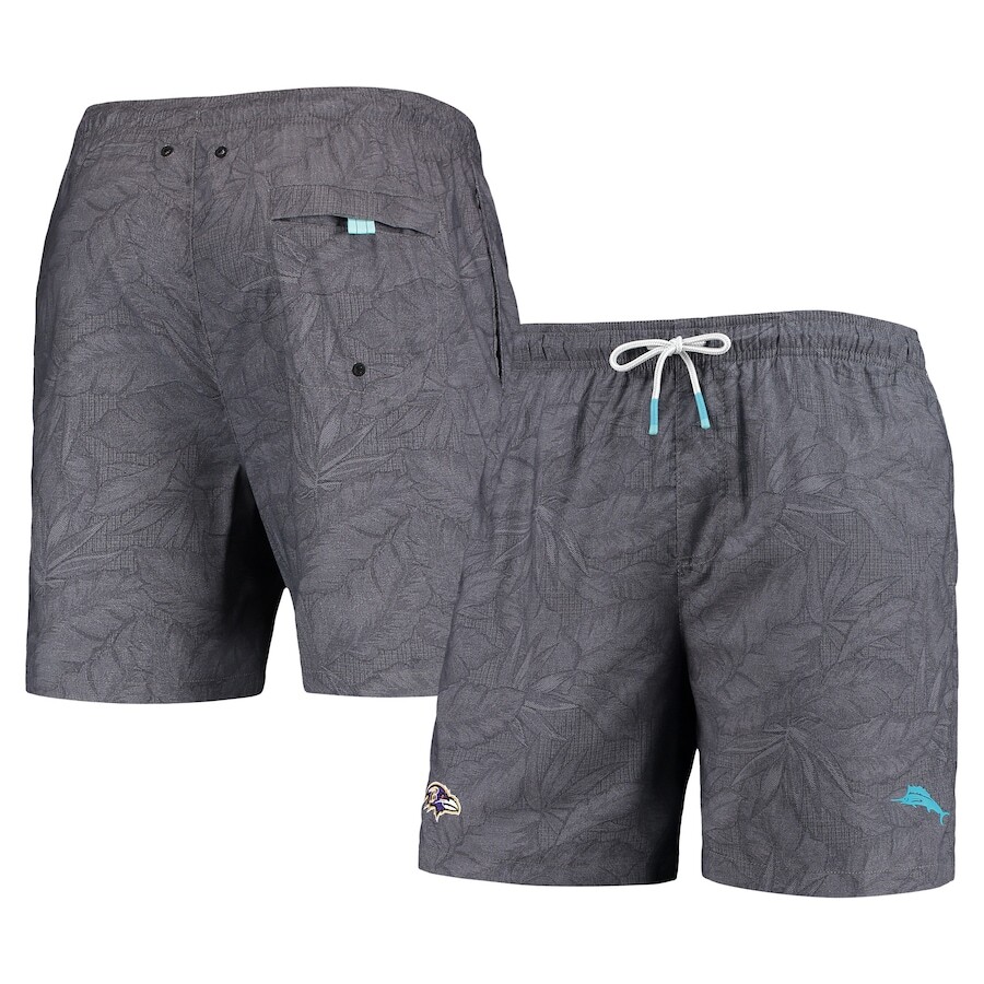 

Пляжные шорты Tommy Bahama Baltimore Ravens, черный