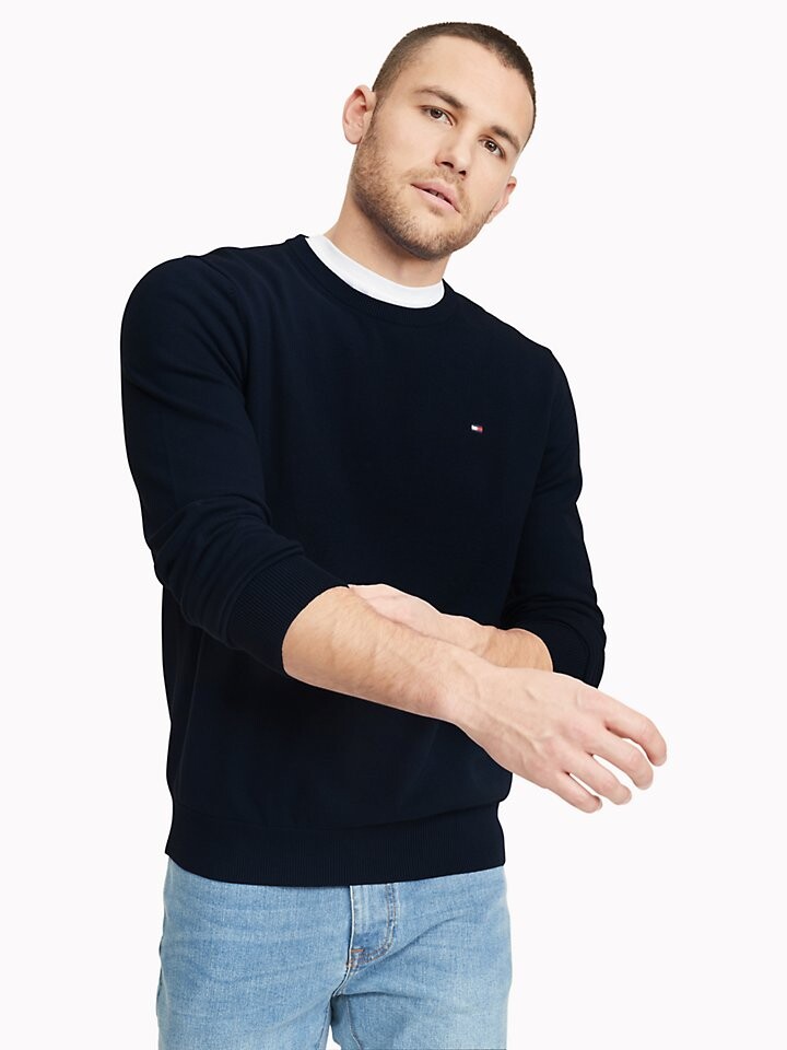

Однотонный свитер с круглым вырезом Tommy Hilfiger