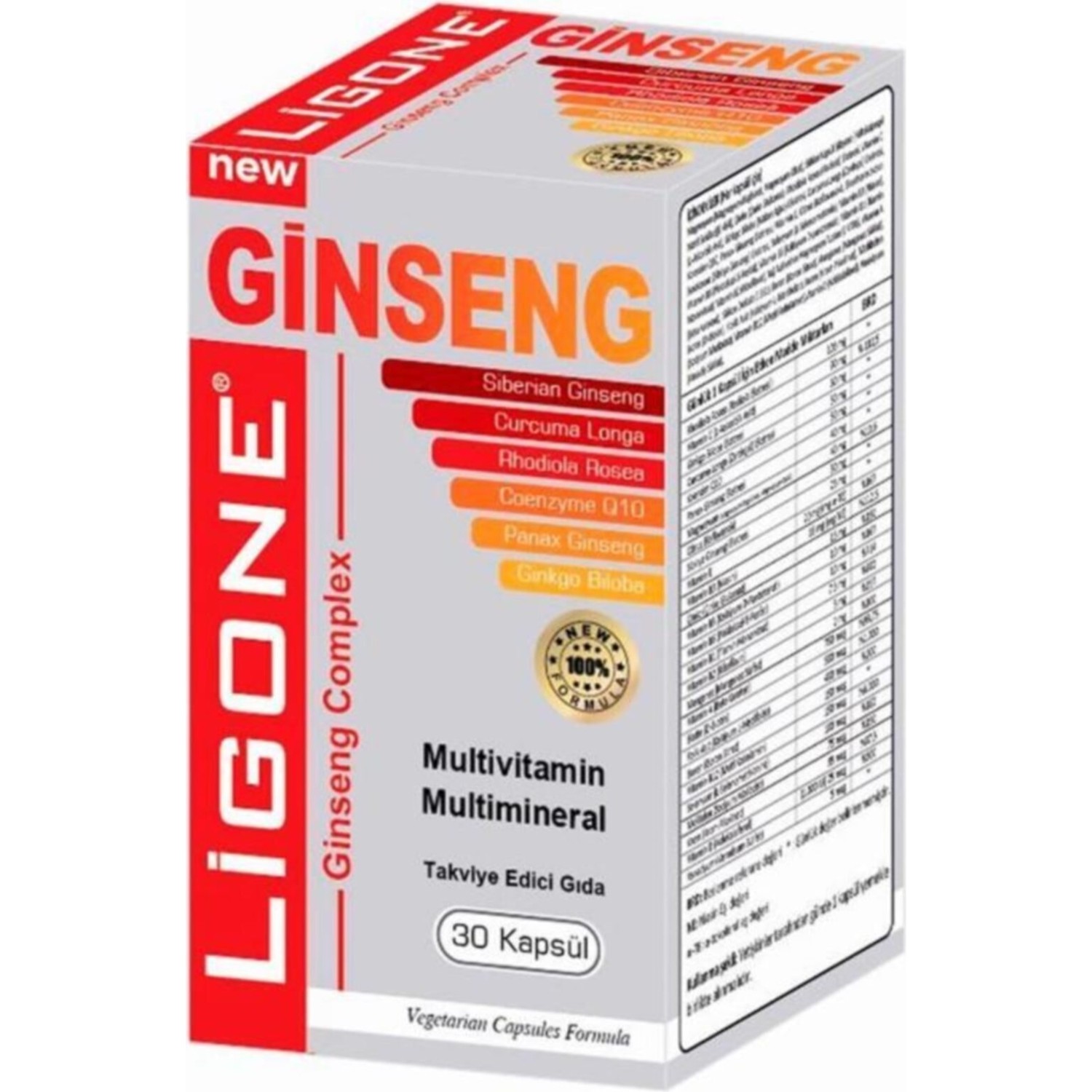 Мультивитаминный комплекс Ligone Easy Fishoil Ligone Ginseng, 30 капсул мультивитаминный сироп rc farma take 2 ode ligone ginseng 30 капсул