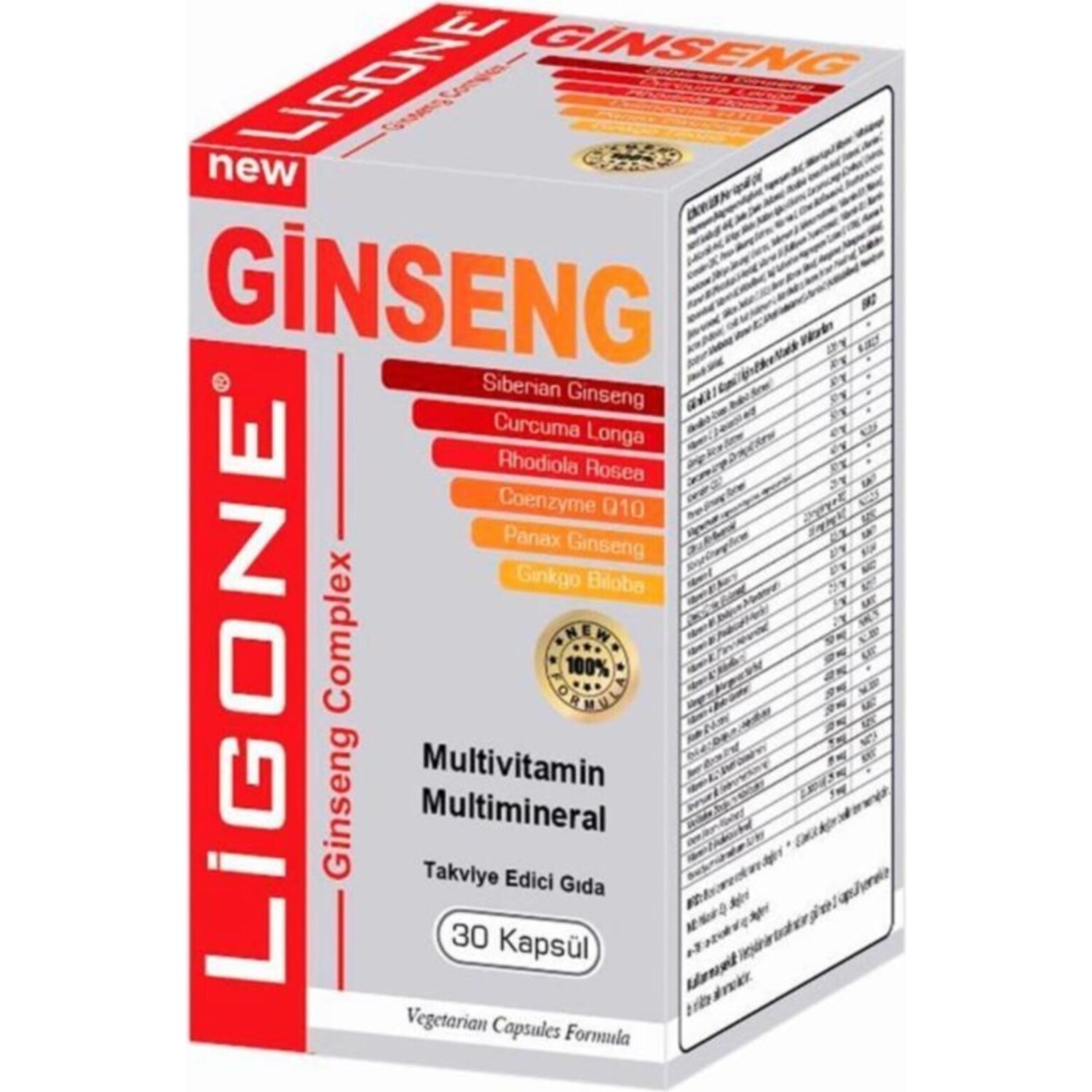 

Мультивитаминный комплекс Ligone Easy Fishoil Ligone Ginseng, 30 капсул