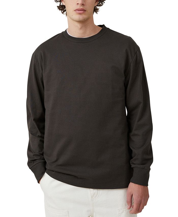 Мужская футболка свободного кроя с длинным рукавом COTTON ON, черный