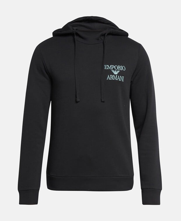 

Худи с капюшоном Emporio Armani, черный