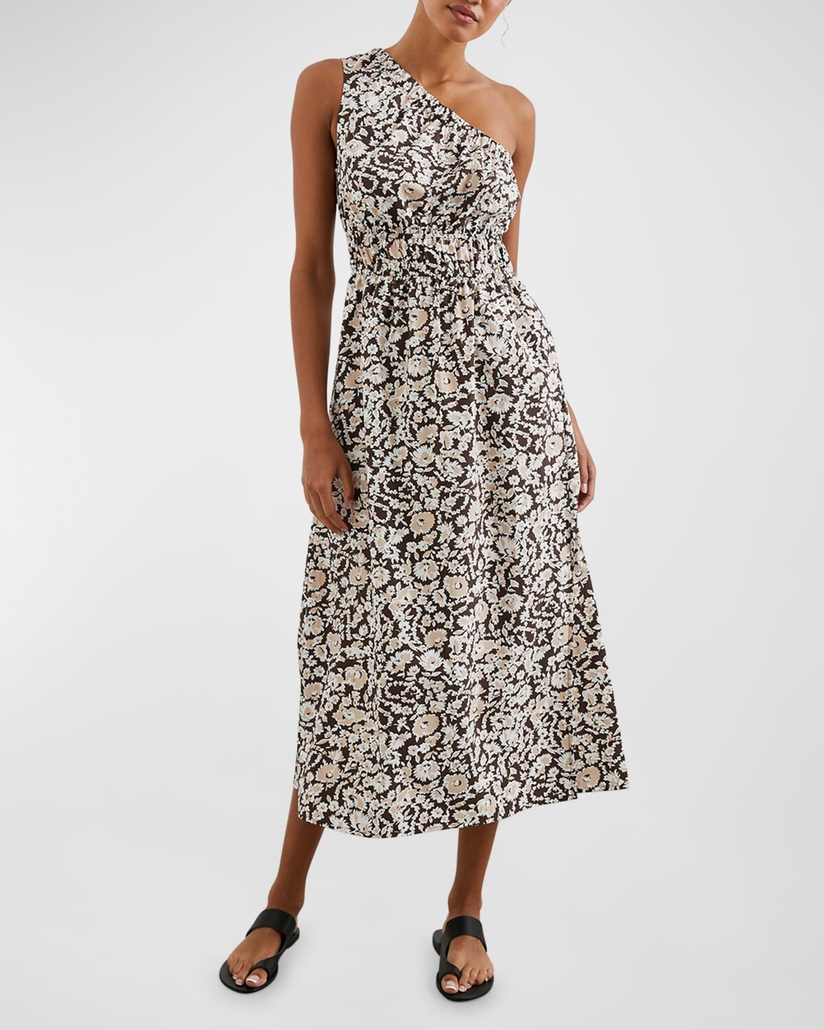 

Асимметричное платье миди Selani Rails, цвет Russet Floral