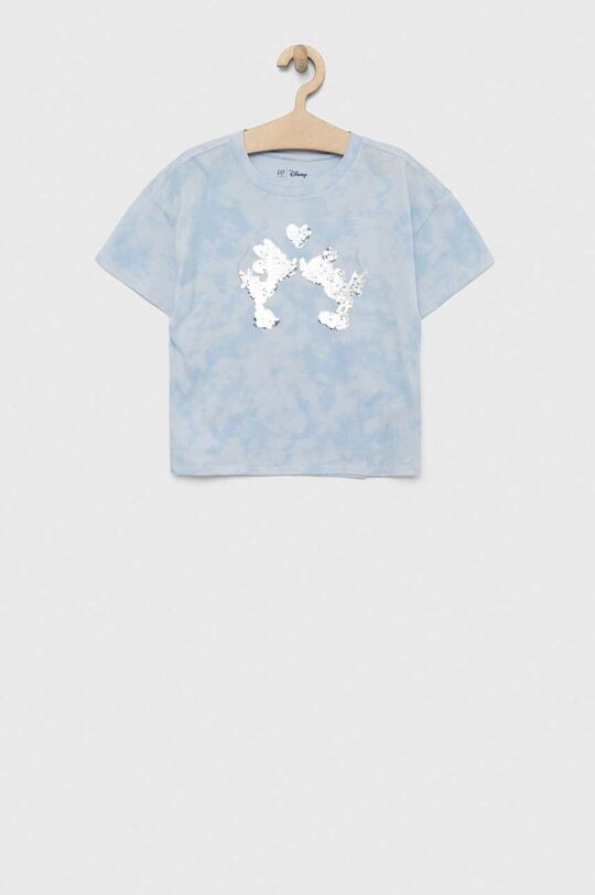 

Детская хлопковая футболка GAP x Микки Маус, синий