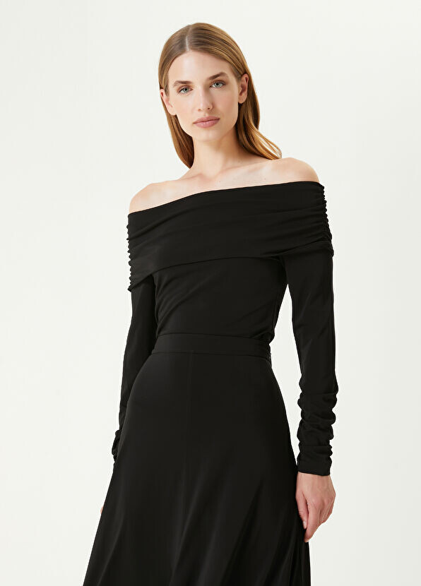 

Блузка с открытыми плечами Beymen Collection, черный