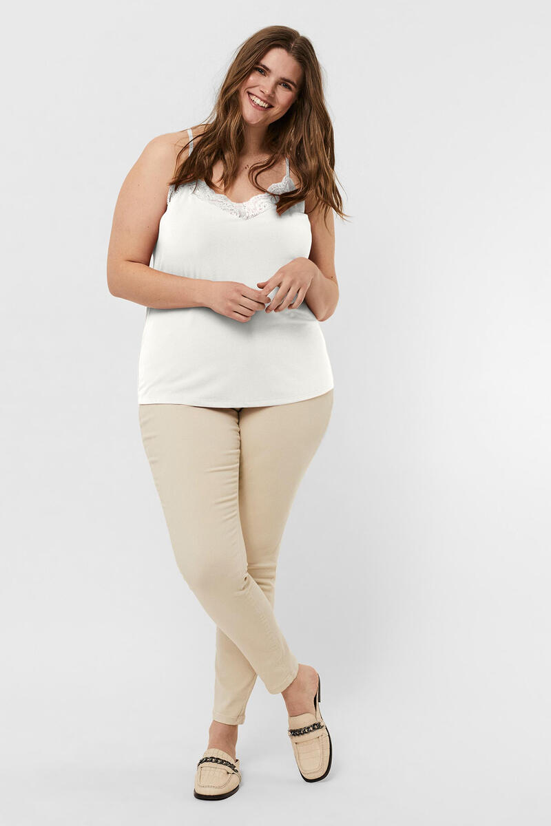 Кружевной топ больших размеров Vero Moda Curve, белый рубашка больших размеров с длинными рукавами vero moda curve белый