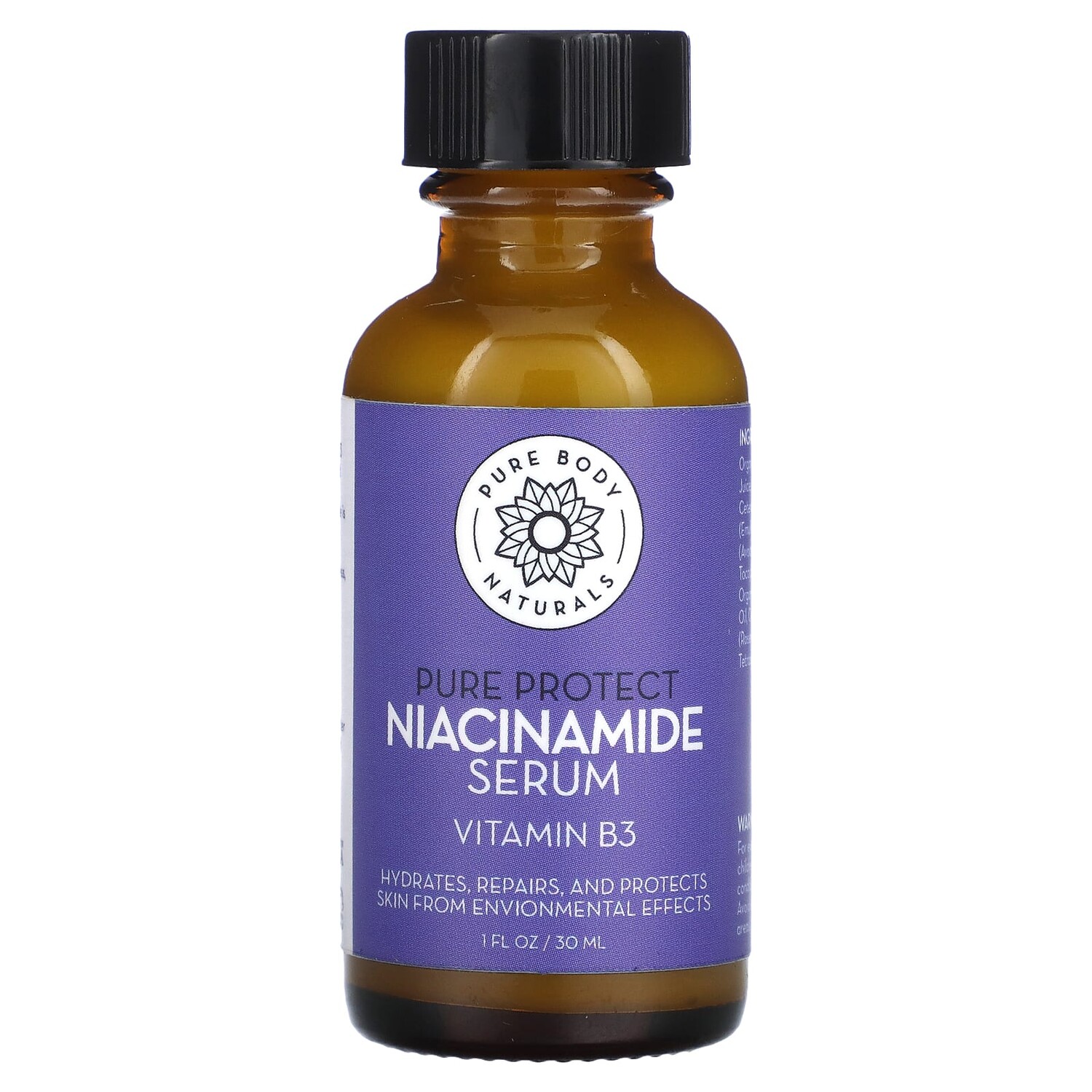 

Pure Protect, сыворотка с ниацинамидом, 30 мл (1 жидк. Унция), Pure Body Naturals