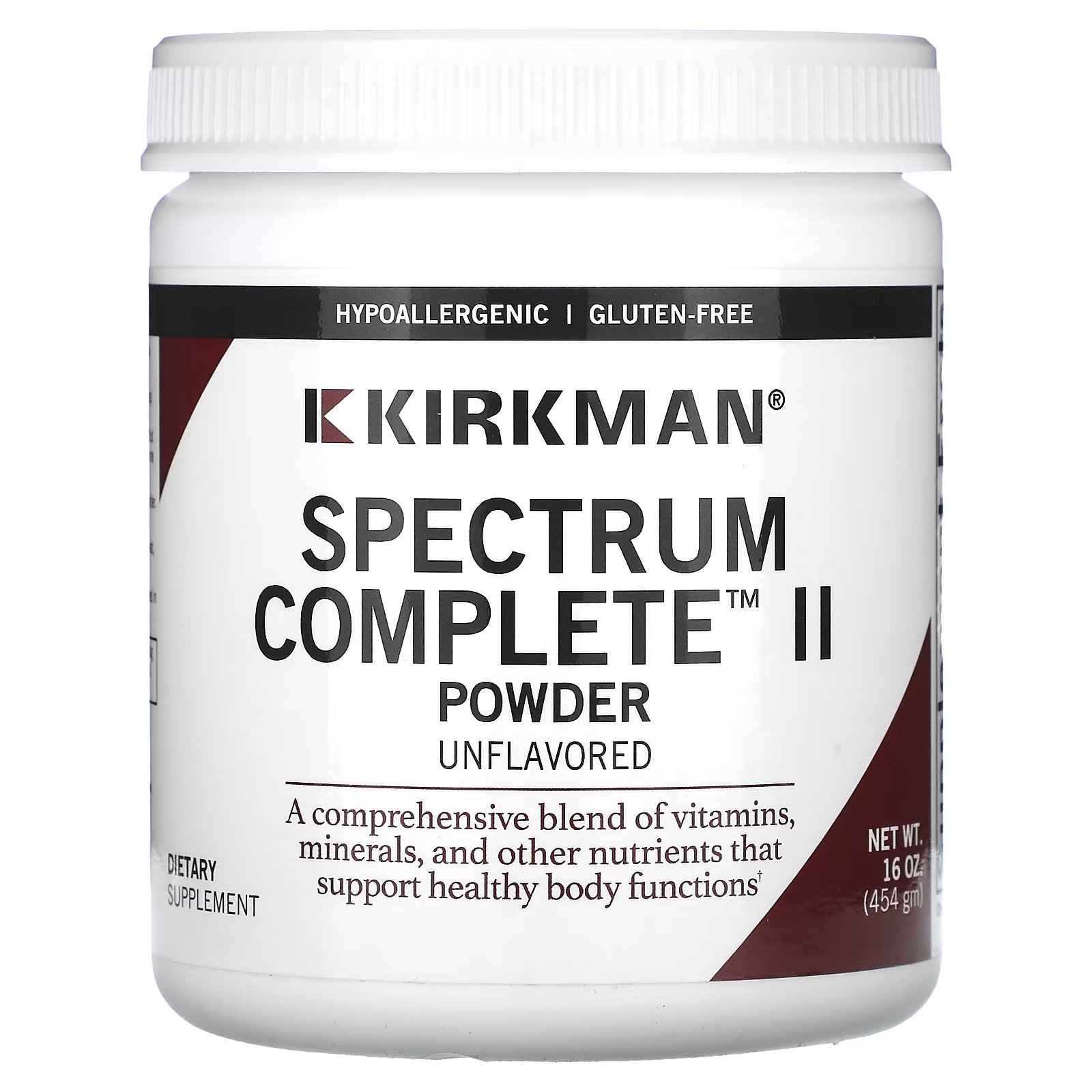 Пищевая добавка Kirkman Labs Spectrum Complete II без вкуса, 454 г kirkman labs spectrum complete ii порошок без добавок 454 г 16 унций