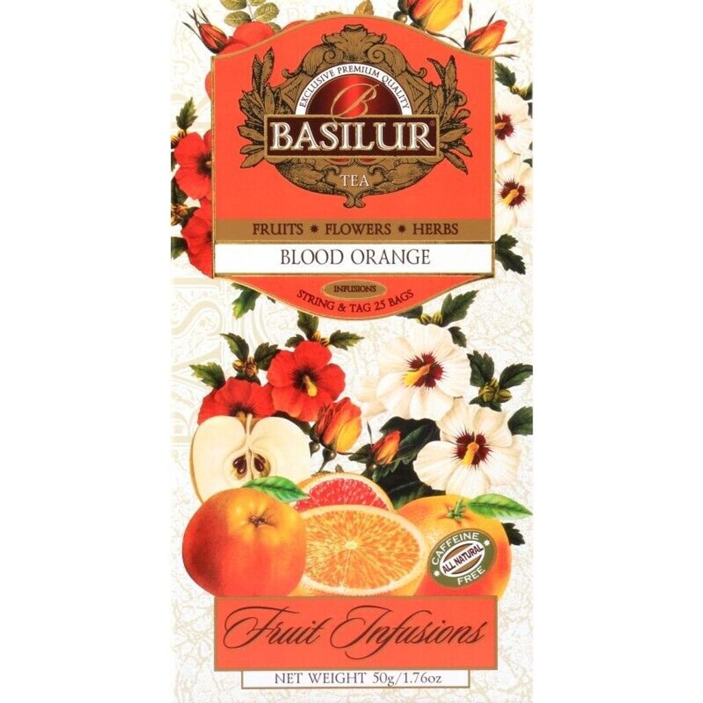 

Basilur - новинка в коллекции Fruit Infusions.КРОВАВЫЙ АПЕЛЬСИН пакетик 25х2г