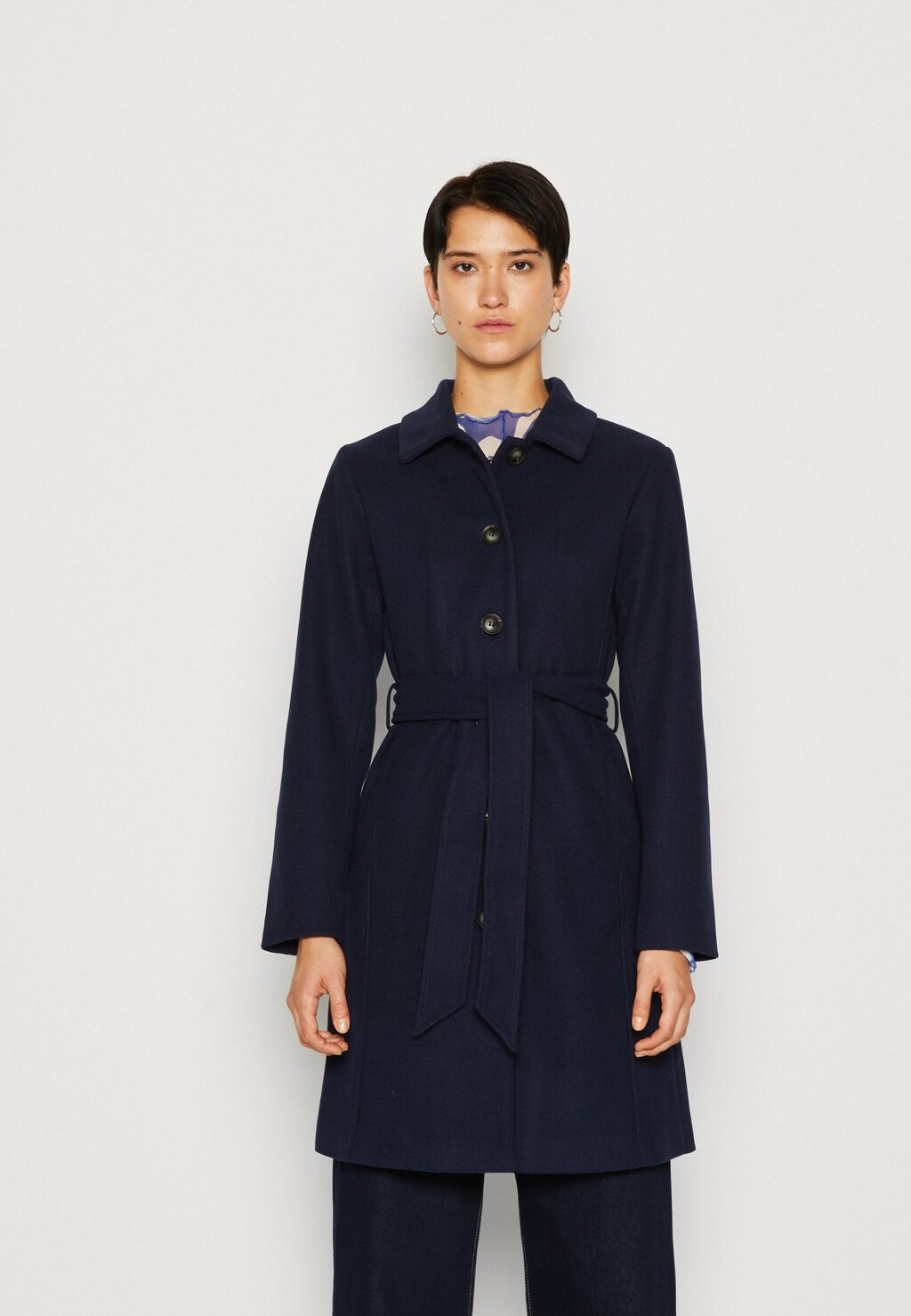 

Короткое пальто Vilidra Belt Coat VILA, цвет navy