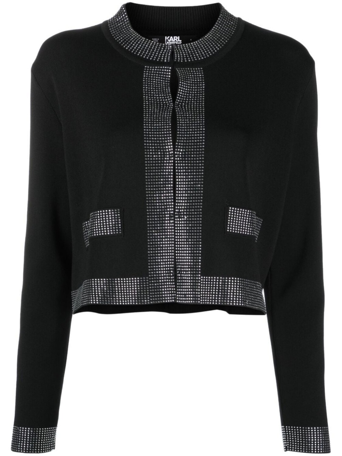 

Karl Lagerfeld кардиган с кристаллами, черный