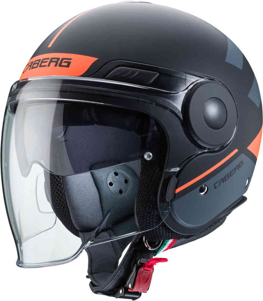 цена Реактивный шлем Uptown Loft Caberg, черный матовый/оранжевый
