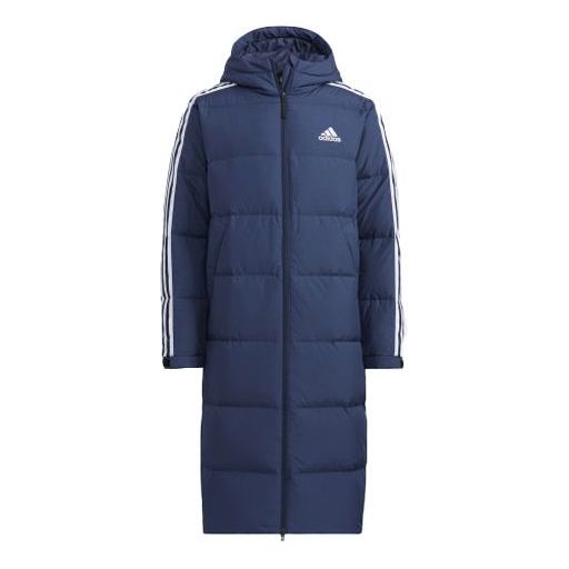 цена Пуховик adidas Terrex 3st Long Coat Outdoor Sports Mid-Length Stay Warm Hooded Down Jacket Blue, мультиколор