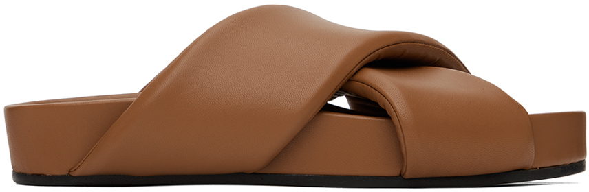 Светло-коричневые стеганые сандалии Jil Sander, цвет Hazel сандалии женские spectra коричневые