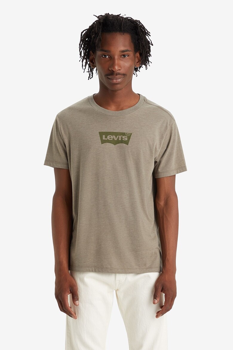 

Хлопковая футболка с логотипом Levi'S, хаки