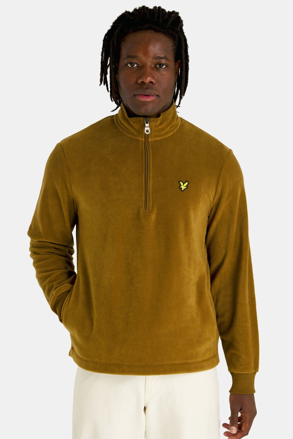 

Флис натурального цвета с короткой молнией Lyle & Scott