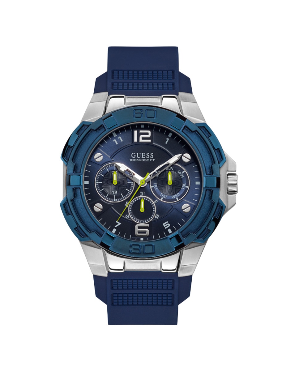 Мужские часы Genesis W1254G1 из силикона и синим ремешком Guess, синий guess genesis w1254g3